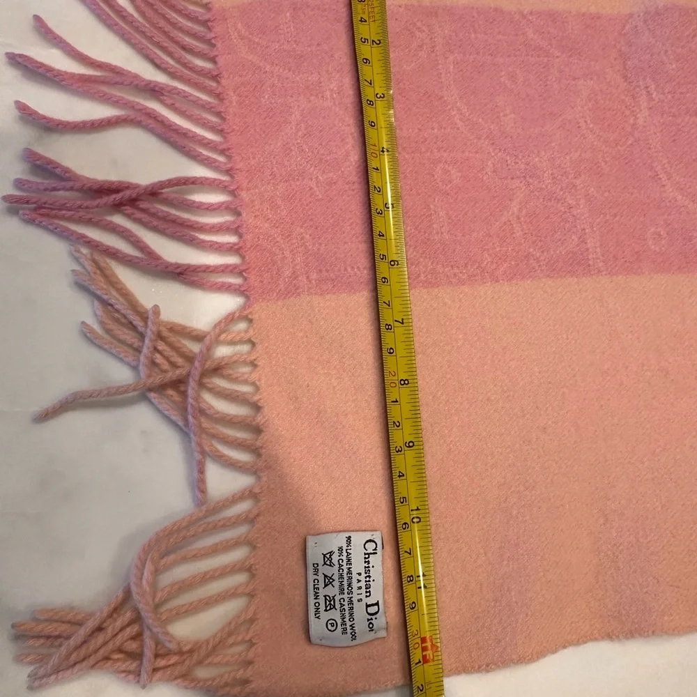 Vintage Pink Christian Dior Trotter Monogram Scarf